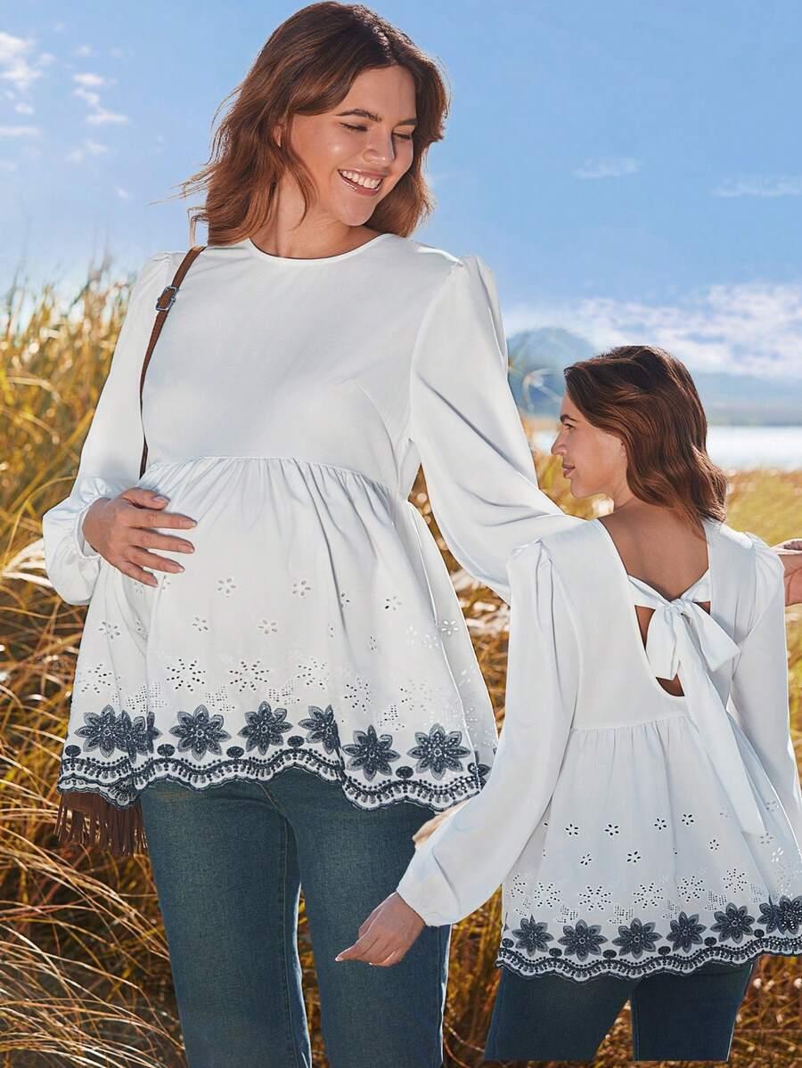 SHEIN BIAŁA BLUZKA CIĄŻOWA S06__XL