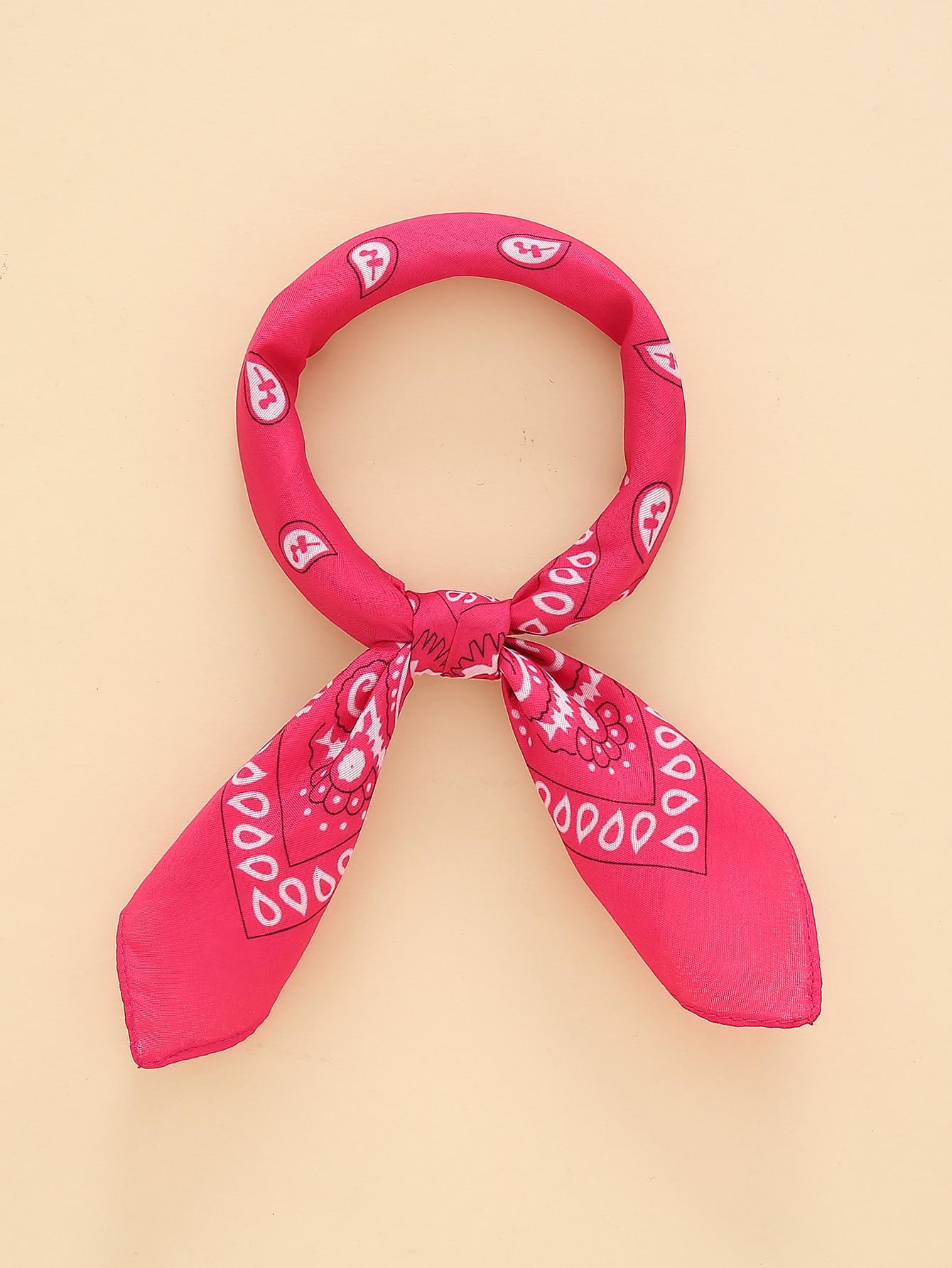 SHEIN RÓŻOWA CHUSTA WZÓR S07