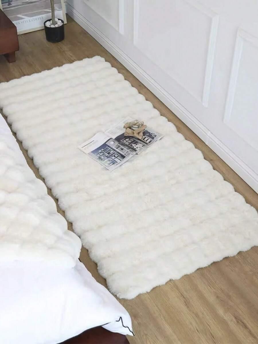 SHEIN BIAŁY FLUFFY DYWAN S07__50X80CM