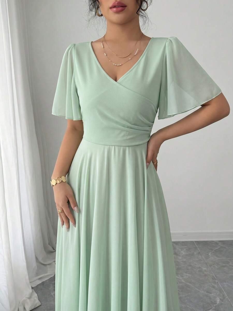 SHEIN ZIELONA MAXI SUKIENKA S09__L