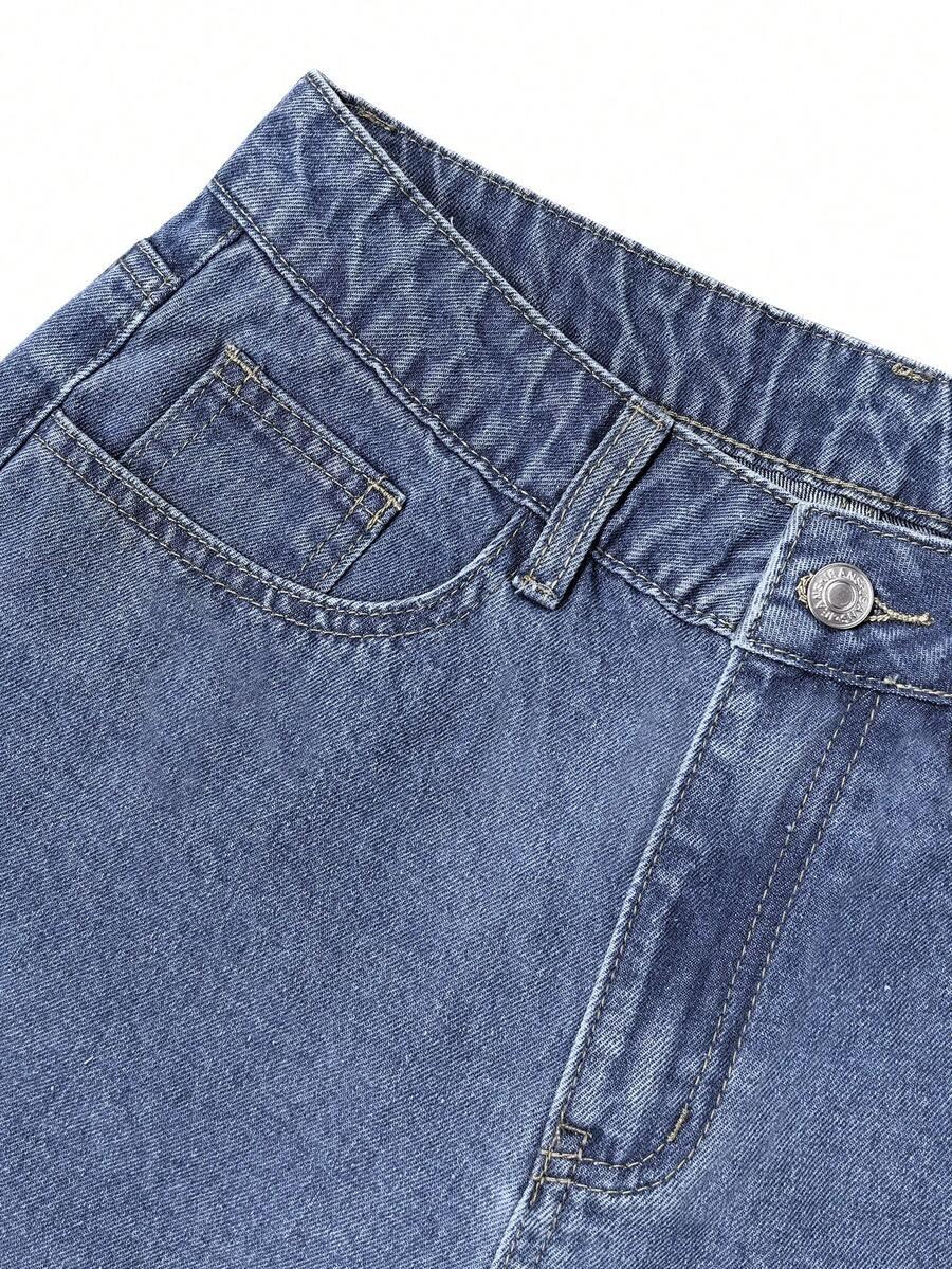 SHEIN NIEBIESKIE SPODNIE JEANS S06__S