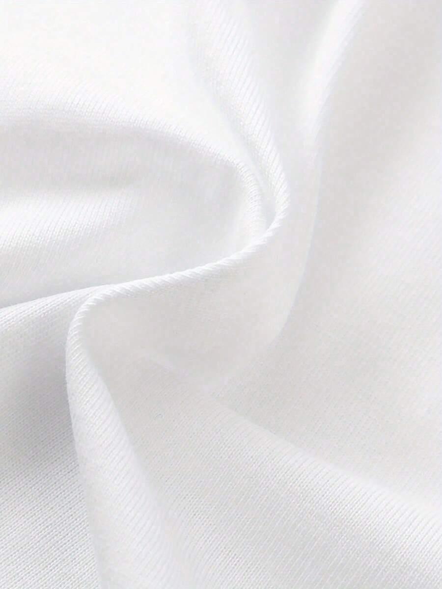 SHEIN BIAŁY T-SHIRT PRINT PK01__XL