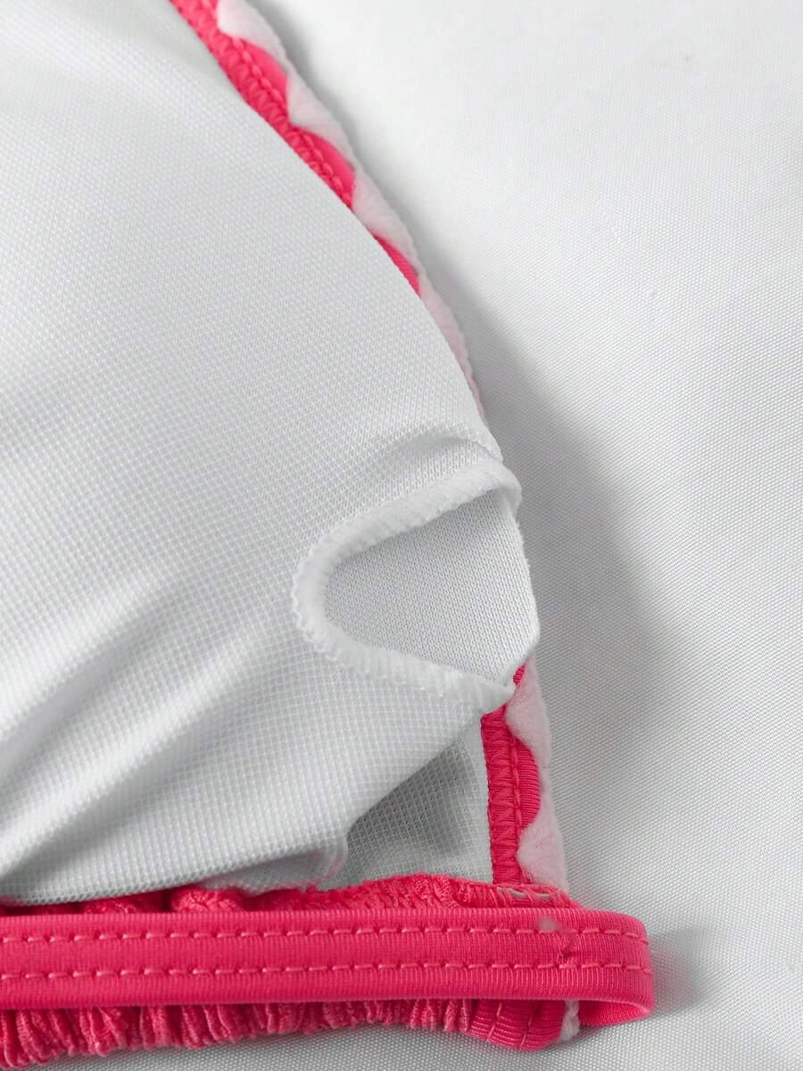 SHEIN RÓŻOWY DWUCZĘŚCIOWY STRÓJ KĄPIELOWY S06__146/152