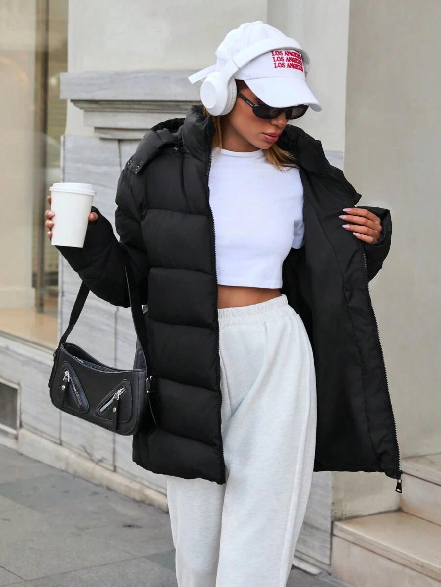 SHEIN CZARNA PIKOWANA KURTKA W01__XL