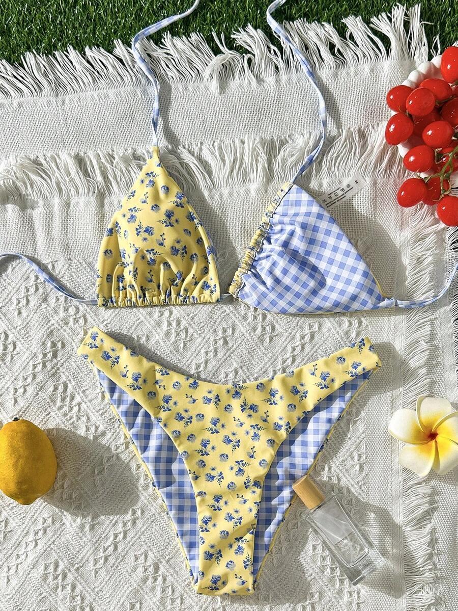 SHEIN DWUCZĘŚCIOWY KOSTIUM KĄPIELOWY BIKINI S09__M