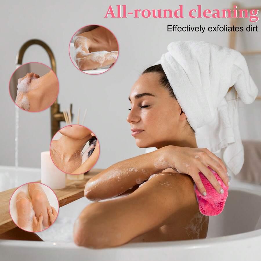 SHEIN RÓŻOWA GĄBKA SIATKOWA S07__2-PACK