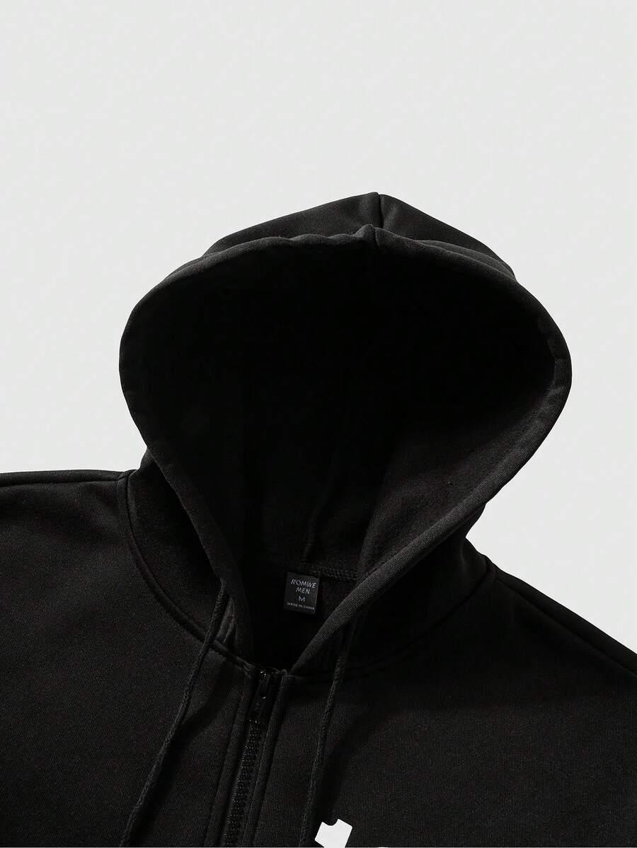 ROMWE MEN CZARNA BLUZA KAPTUR S06__M