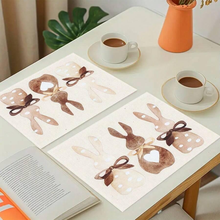 SHEIN PODKŁADKA NA STÓŁ MOTYW WIELKANOCNY 4-PACK S07__46X30