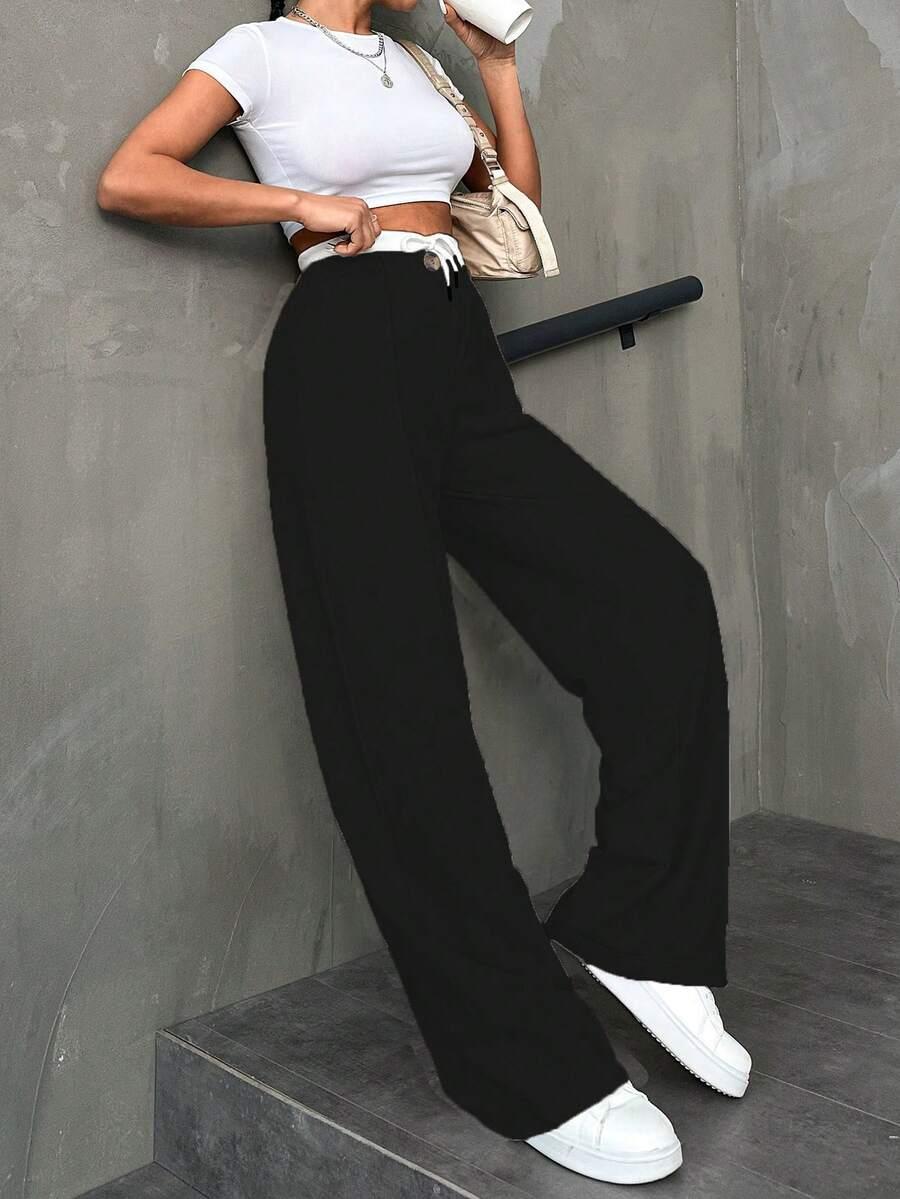 SHEIN CZARNE SPODNIE DRESOWE S06__S