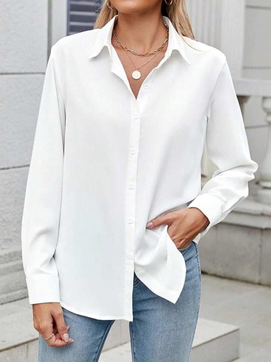 SHEIN BIAŁA KOSZULA GUZIKI S06__S