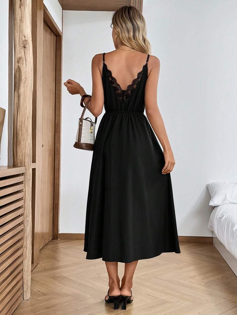 SHEIN CZARNA MIDI SUKIENKA ZT2__S