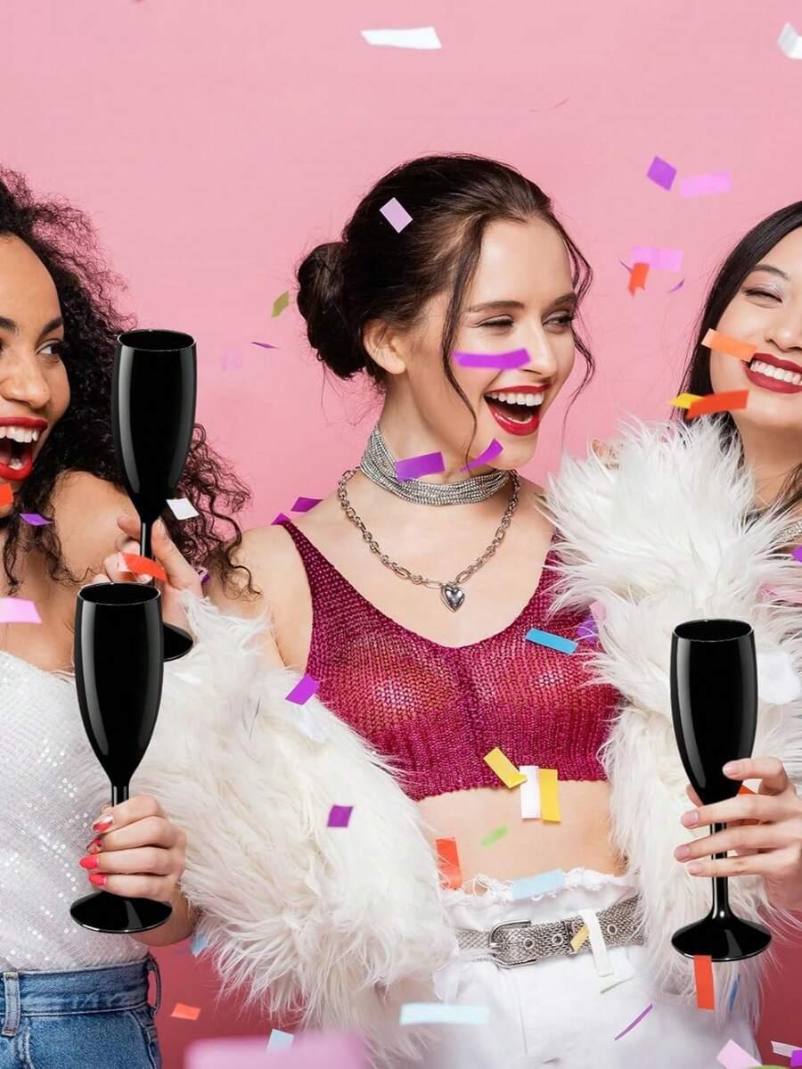 SHEIN RÓŻOWE KIELISZKI DO SZAMPANA 2-PACK S07__170ML