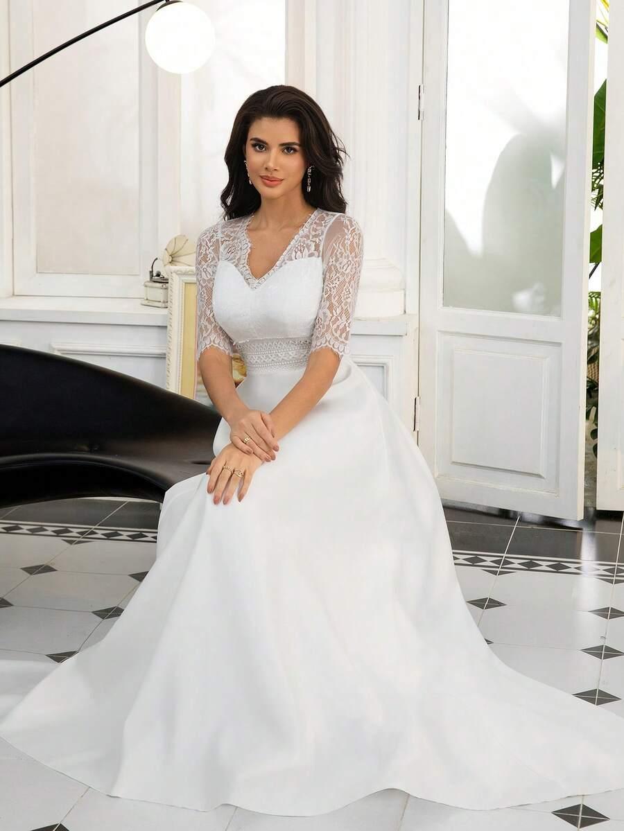 SHEIN BIAŁA SUKNIA ŚLUBNA S06__40