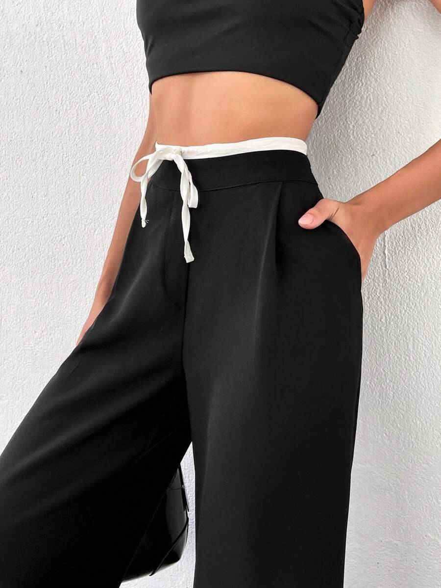 SHEIN CZARNE SPODNIE CASUAL S06__M