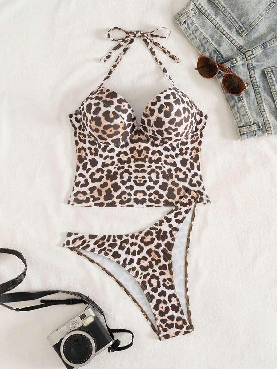 SWIM SXY DWUCZĘŚCIOWY STRÓJ KĄPIELOWY ANIMAL PRINT S06__L