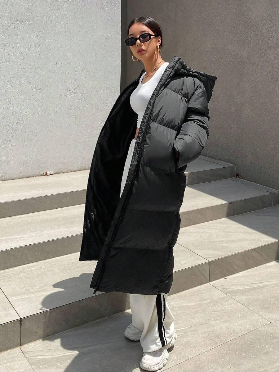 SHEIN CZARNA KURTKA KAPTUR W01__M