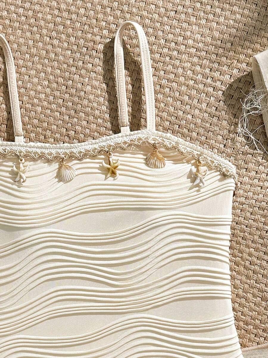SHEIN KOMPLET JEDNOCZĘŚCIOWY STRÓJ KĄPIELOWY PAREO S09__152/158