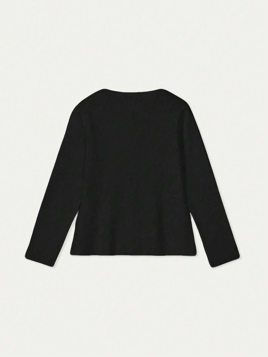 SHEIN CZARNY SWETER GUZIKI S06__M