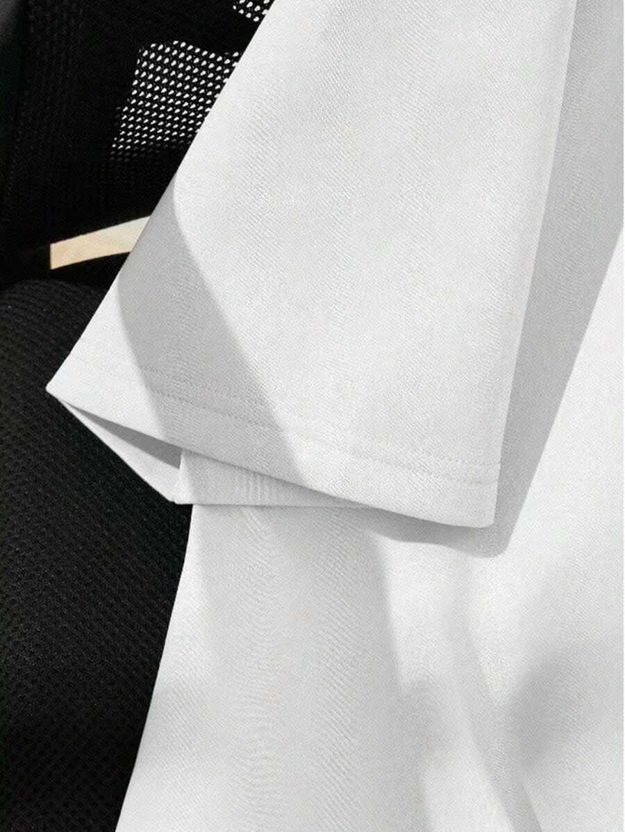 SHEIN BIAŁY T-SHIRT NADRUK S06__XL