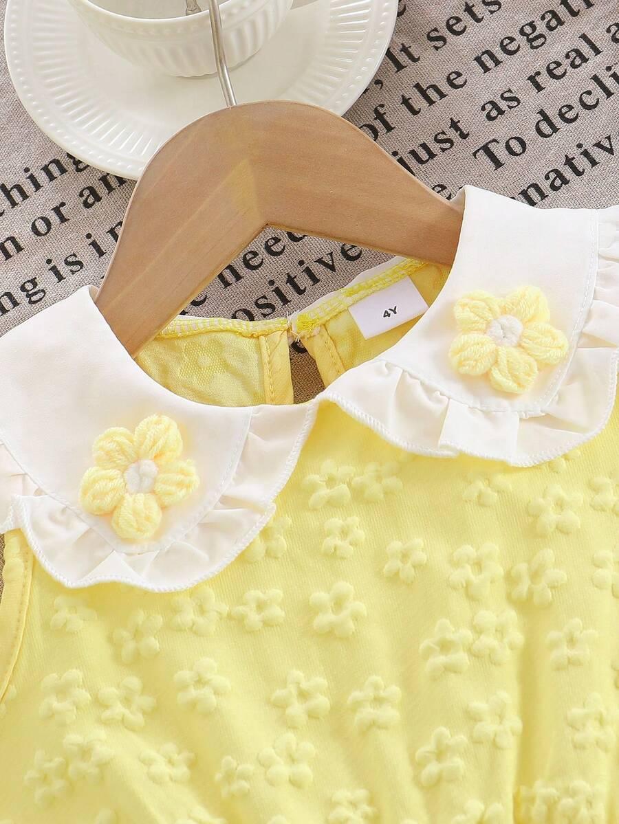 SHEIN ŻÓŁTA SUKIENKA BEZ RĘKAWÓW S09__98-104
