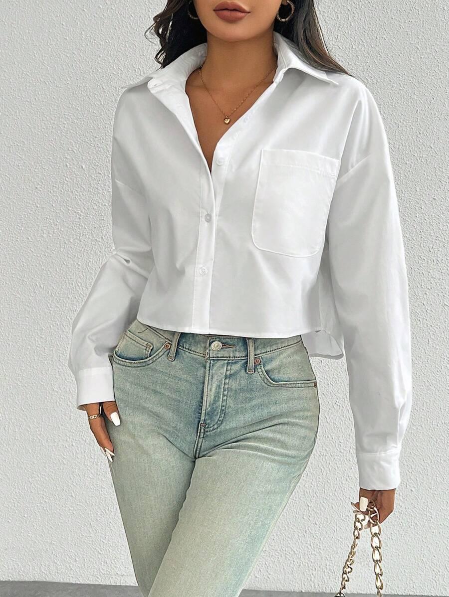 SHEIN BIAŁA KOSZULA GUZIKI S06__L