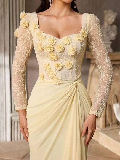 SHEIN ŻÓŁTA MAXI SUKIENKA S09__M