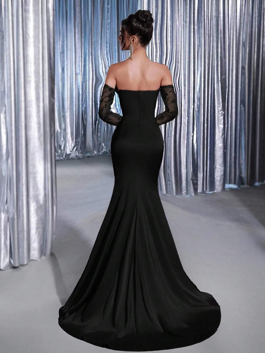 SHEIN CZARNA MAXI SUKIENKA S06__XS
