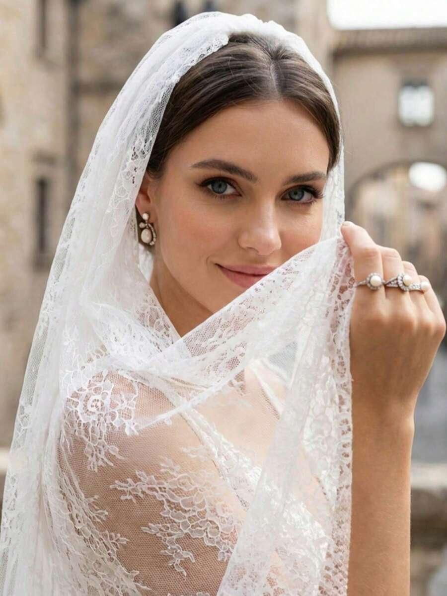 SHEIN BIAŁY KORONKOWY WELON S07