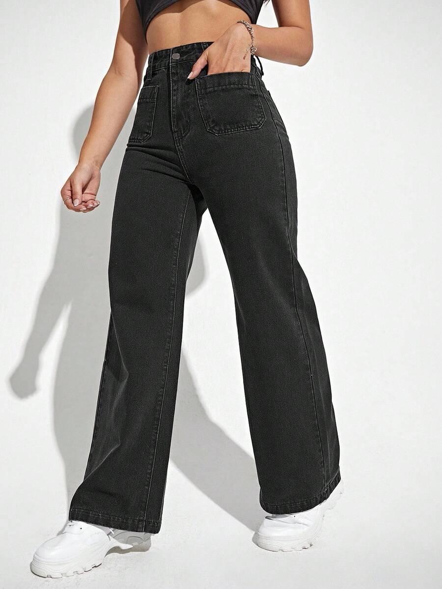 SHEIN CZARNE SPODNIE JEANS S06__XXL