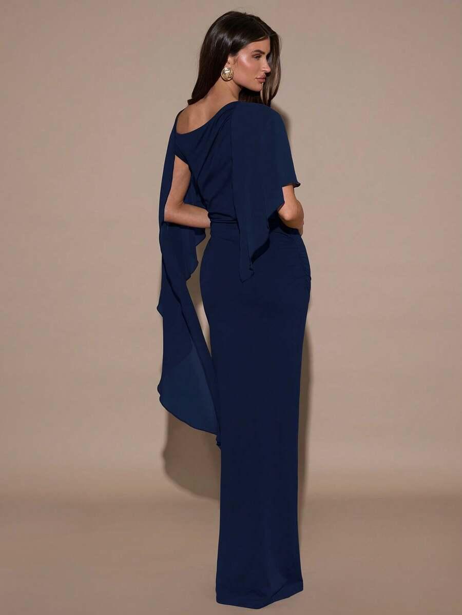 SHEIN NIEBIESKA MAXI SUKIENKA S06__S