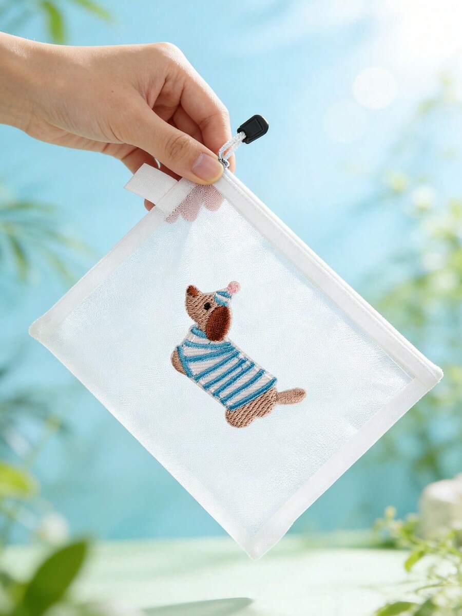 SHEIN BIAŁA KOSMETYCZKA PRINT S07__22X12CM