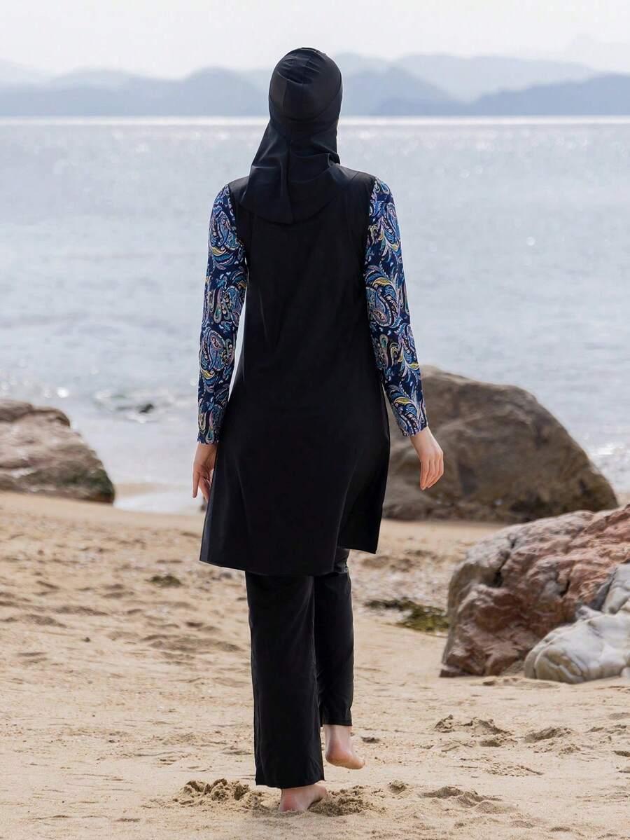 SHEIN DWUCZĘŚCIOWY STRÓJ KĄPIELOWY CZEPEK S09__L