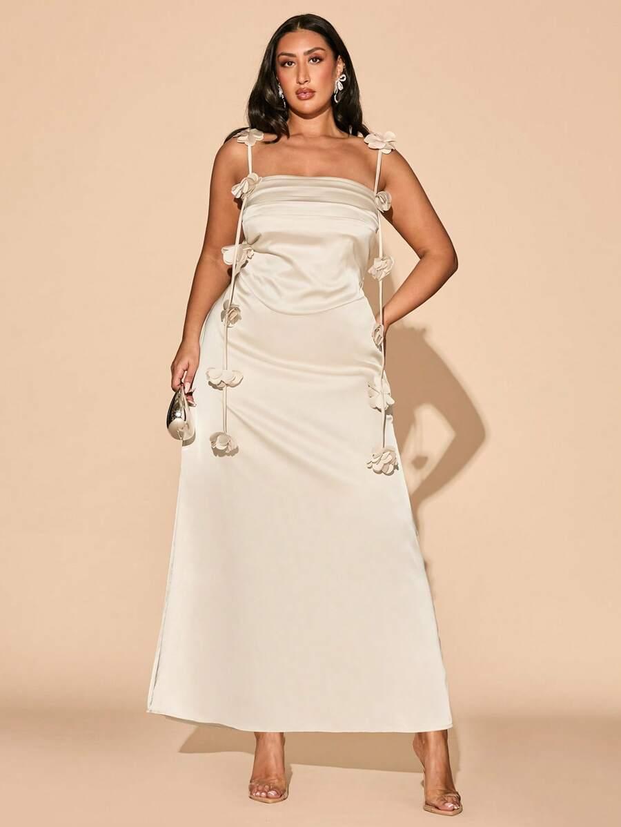 SHEIN BEŻOWA MAXI SUKIENKA S06__46