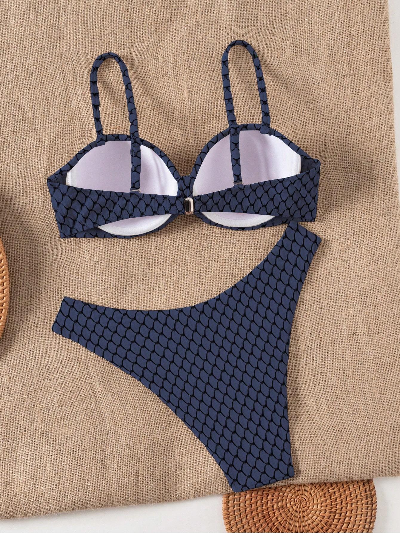 SHEIN DWUCZĘŚCIOWY STRÓJ KĄPIELOWY S09__L