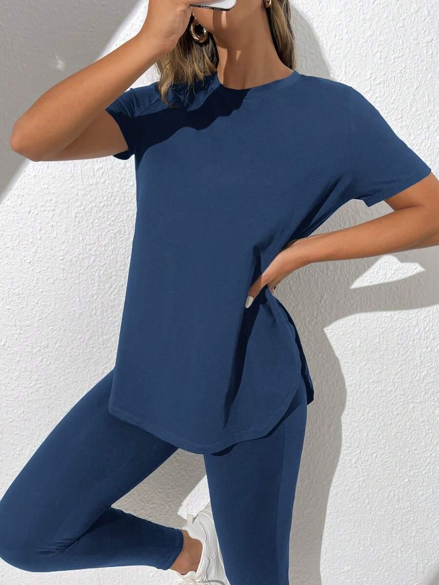 SHEIN KOMPLET BLUZKA SPODNIE S06__L