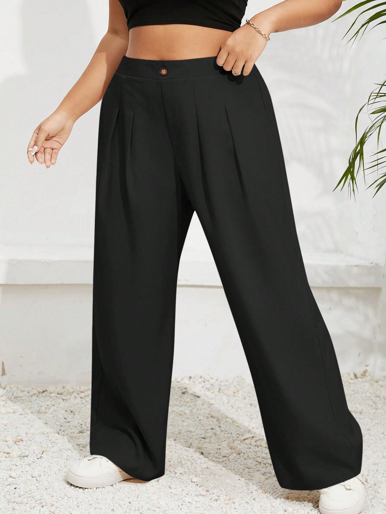 SHEIN CZARNE PROSTE SPODNIE S06__46