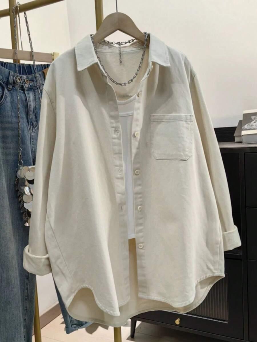 SHEIN BEŻOWA KOSZULA GUZIKI S06__46