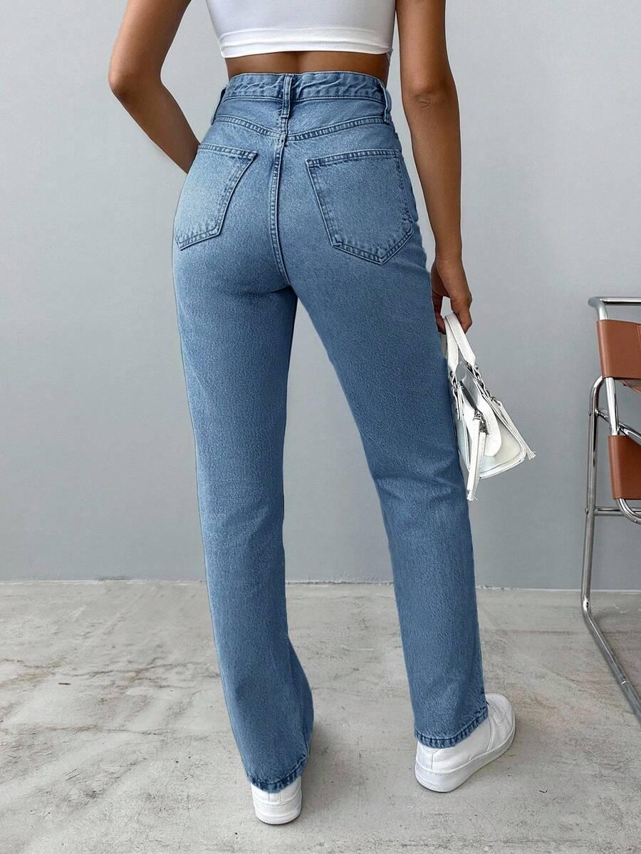 EURMUSE NIEBIESKIE SPODNIE JEANS S06__XXS
