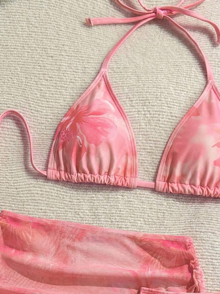 SOLEIA TRZYCZĘŚCIOWY KOMPLET BIKINI PAREO S09__XL