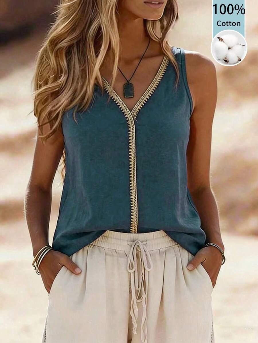 ZAYELIA ZIELONA BLUZKA V-NECK S06__L