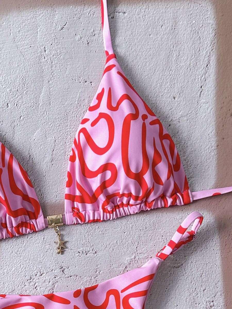 SWIM VCAY RÓŻOWY DÓŁ OD BIKINI PRINT PK01__S