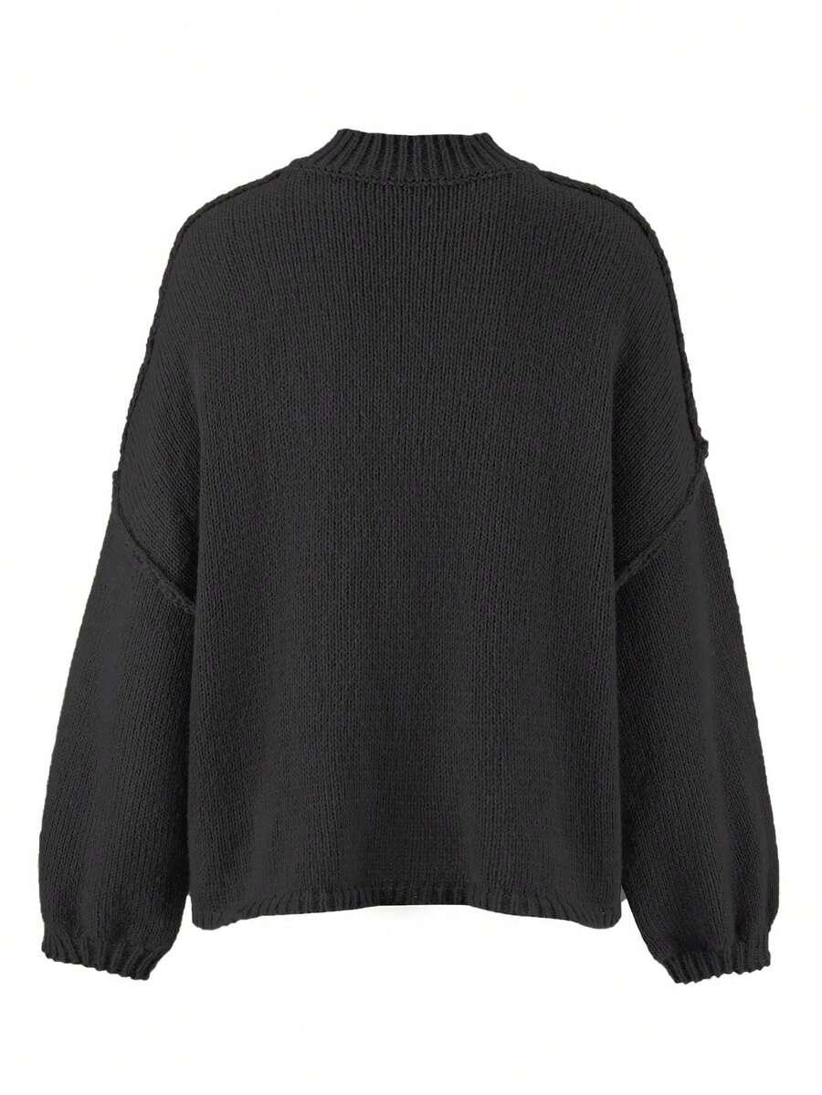 SHEIN CZARNY SWETER GUZIKI S06__XXL