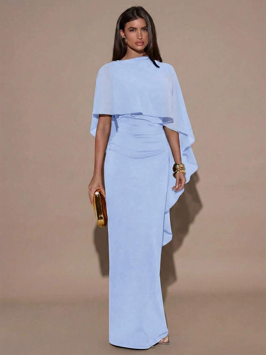 SHEIN NIEBIESKA MAXI SUKIENKA S06__XL