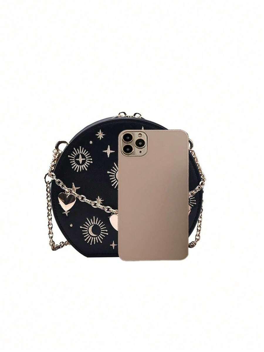 SHEIN CZARNA TOREBKA HAFT S07__18X16X8,5