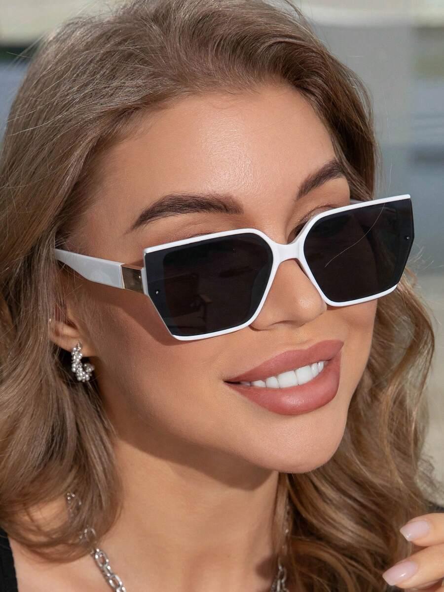 SHEIN BIAŁE OKULARY PRZECIWSŁONECZNE S07
