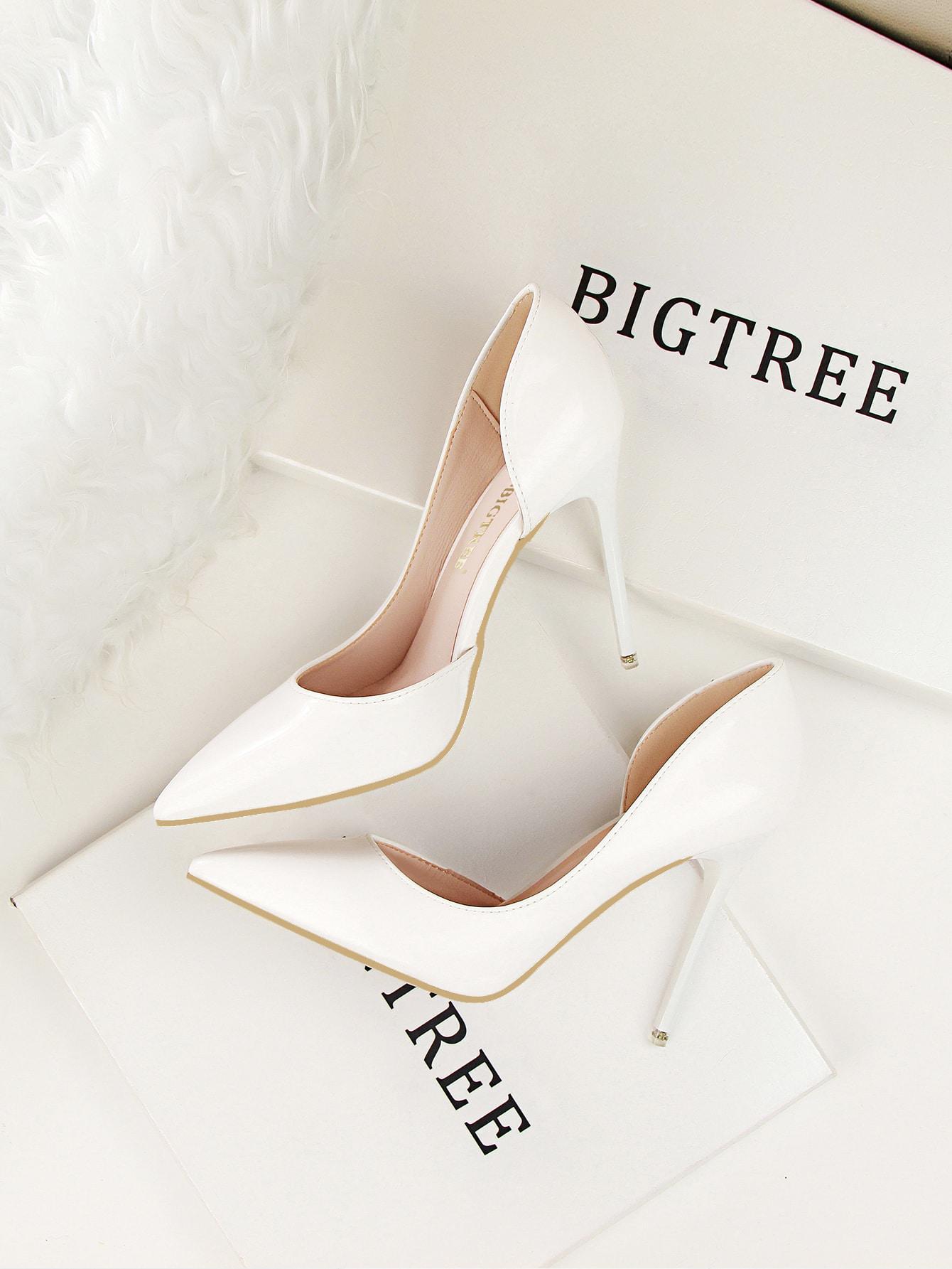 SHEIN BIAŁE LAKIEROWANE CZÓŁENKA S06__39