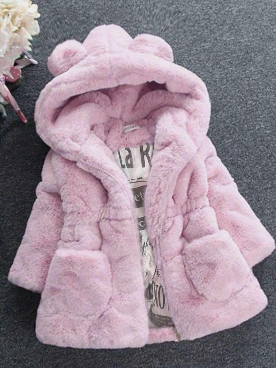 SHEIN RÓŻOWA KURTKA KAPTUR MIŚ W01__140
