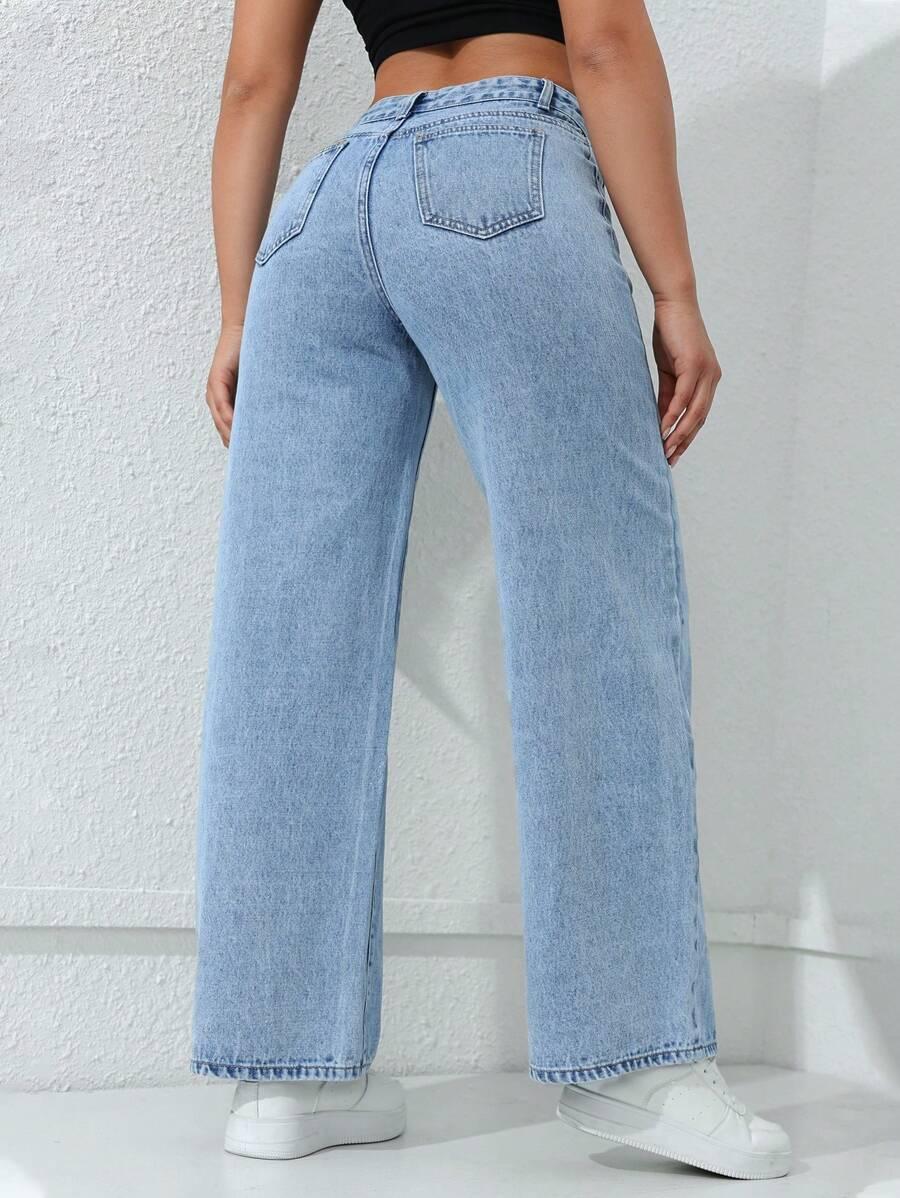 SHEIN NIEBIESKIE SPODNIE JEANS S06__L
