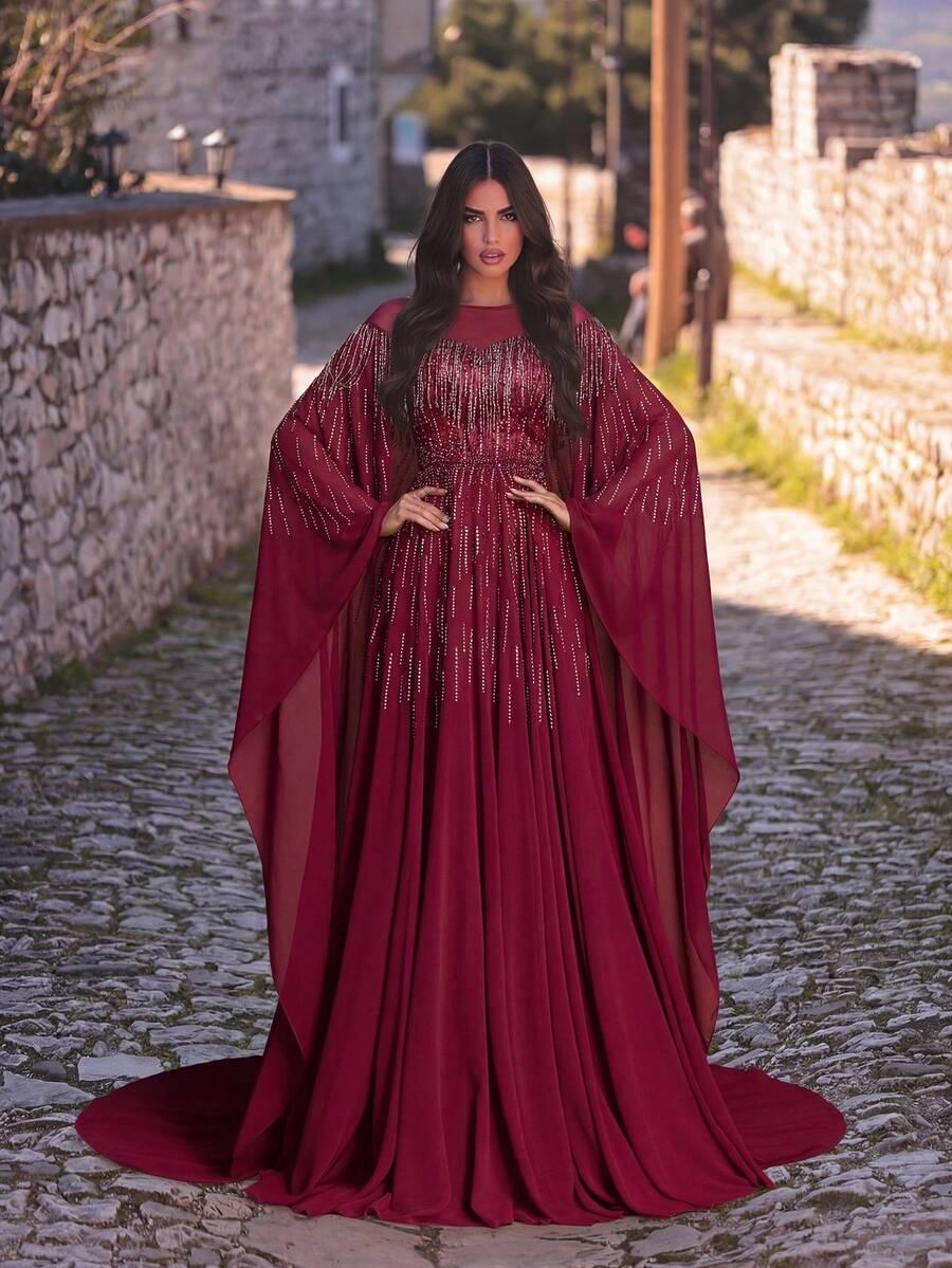 SHEIN CZERWONA MAXI SUKIENKA S06__XXL