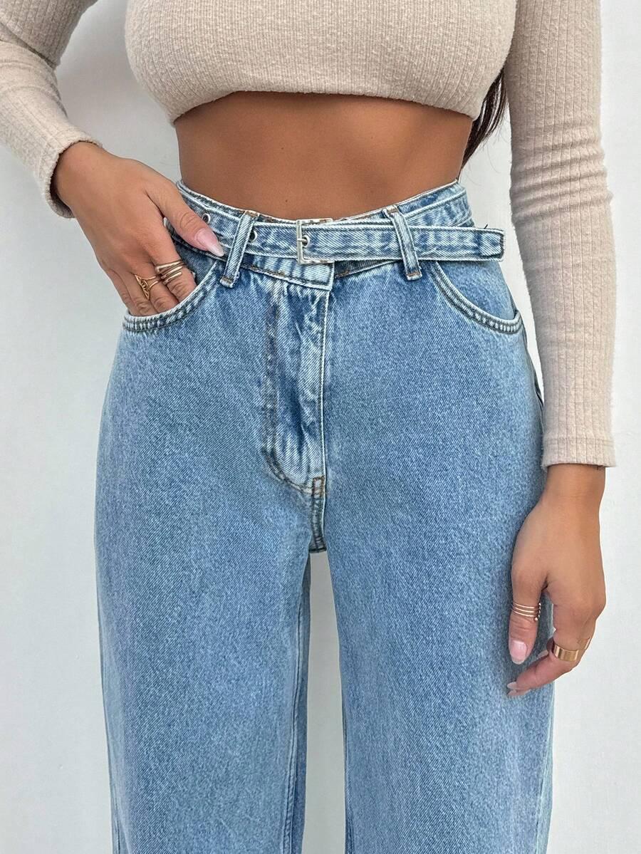 SHEIN NIEBIESKIE SPODNIE JEANS PK01__M